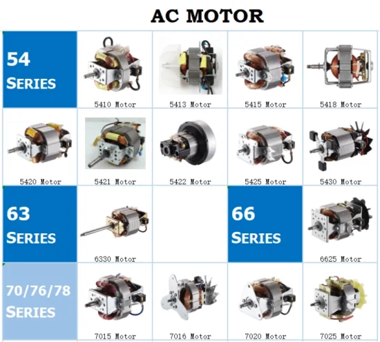 5413 165 W 50/60 Hz 100 % Vollkupfermotor Elektrischer Wechselstrom-Universalmotor für Haartrockner